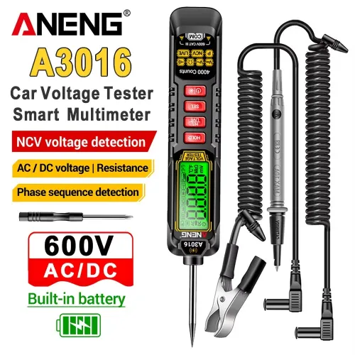 ANENG A3016 Pen Type Digital Multimeter Smart AC DC Voltage Tester High Precision Resistance Measurement Rechargeable LCD Backlight Portable Electrical Testing