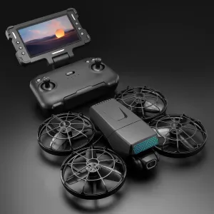 WLRC M8 WiFi FPV with Folded 4.3" LCD Screen Controller HD Camera Servo Gimbal Optical Flow Hover Brushless LED Foldable Pocket RC Drone Quadcopter RTF