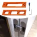 Door Hinge Jig ABS Material Lightweight Anti Slip Design Easy Installation Precision Template Garage Exterior Door Woodworking Repair Tool 9 x 2 Inches Orange