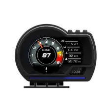 Car Head-Up Display OBD2+GPS Smart Car HUD Gauge Digital Odometer Security Alarm Water Temperature Alarm