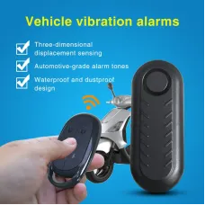 XANE110dB Anti-Theft Bicycle Alarm Adjustable Volume Vibration Remote Waterproof Alarm for Motorcycles Electric Vehicle