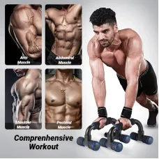 KALOANon-Slip Push Up H-Shaped Support Bar Stand Home Fitness Power Rack Gym Handles Pushup Bars Exercise Arm Chest Muscle Training