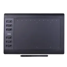 10x6 Inch Professional Graphics Drawing Tablet 12 Express Keys with for Mac Windows for Painting Designing Online Course