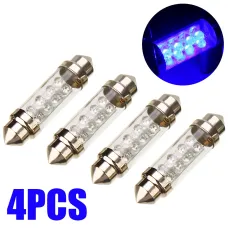 4-Pack 39mm/41mm/42mm Double Tip 8LEDs Car LED Reading Light License Plate Light Trunk Light Bulbs