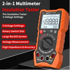 2in1 ZOYI ZT1000R Multimeter Insulation Tester 5 Voltage Settings 1000V AC DC True RMS High Accuracy Backlit Screen Professional Measuring Tool