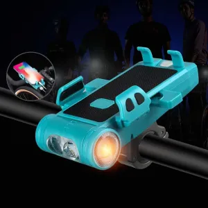 BIKIGH5-in-1 2000mAh/3500mAh 500LM Bike Light USB Rechargeable Power Bank Waterproof Phone Holder Headlight With Bike Horn