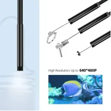 7mm Endoscope Camera Flexible IP67 Waterproof Inspection Borescope Camera for Android PC Notebook 6LEDs Adjustable