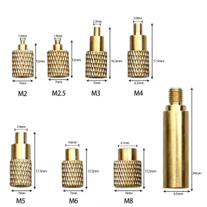 Toaiot TS100s Soldering Iron Tip Hot Melt Nut Indenter Kit Brass Inserts CNC Precision for M2 M3 M4 M5 M6 M8 Universal Soldering Iron Tips VORON Inlaid Nut Implant