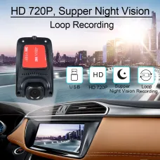 Car Camera Dashcam 720P HD 140 Large Wide Angle Car Driving Recorder F2.0 Large Aperture Night Vision
