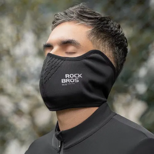 ROCKBROCycling Face Winter Mask Windproof Breatheable Bicycle Motorcycle Fleece Warm Scarf for Outdoor Ski Cycling