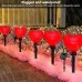 1 To 12 Red Love Valentine'S Day Courtyard Garden Decorative Light Love Ground Plug Lights IP65 Waterproof