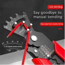 8-Inch Multifunctional Bending Pliers Crimping and Stripping Tool Precise Wire Bending High-Grade Alloy Steel PVC-Coated Handle
