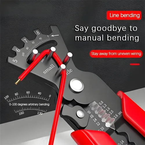 8-Inch Multifunctional Bending Pliers Crimping and Stripping Tool Precise Wire Bending High-Grade Alloy Steel PVC-Coated Handle
