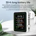Upgrade 5in1 Air Quality Monitor Wifi APP CO2 HCHO Formaldehyde Detector High Accuracy Sensor  Temperature Humidity Rechargeable Battery Long Usage Portable Indoor Outdoor Use HD Color Display ZN-MT11