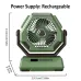 6000mAh Rechargeable Camping Fan with LED Light Portable Outdoor Ceiling Oscillating Fan Type-C Charging Adjustable Angles Brightness Control Sturdy Material Air Cooling Fan