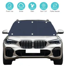 Car Snow Shield Half Cover Anti-Frost Anti-Freeze Thickened Snow Shield With Magnet Sun Visor Universal For All Seasons
