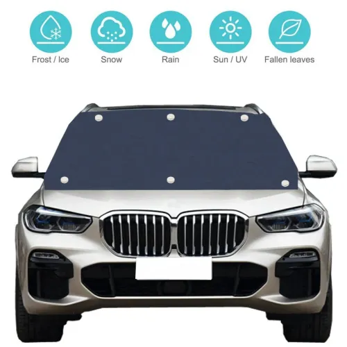 Car Snow Shield Half Cover Anti-Frost Anti-Freeze Thickened Snow Shield With Magnet Sun Visor Universal For All Seasons