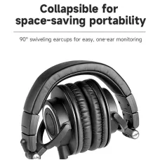 Wired Headset Monitor Headphone 45mm Large Driver HiFi Sound 3.5mm Wired Over-ear Headphones