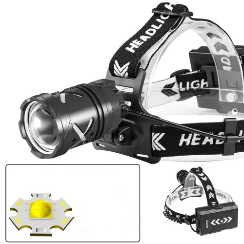 XHP70 Bright LEHeadlamp Long-Range Rechargeable Adjustable Focus Outdoor Headlight Head Light