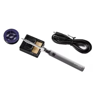 Mini USB Wireless Portable Soldering Iron Kit Rechargeable 8W USB-C Adjustable Temperature 300-450C Complete Set for DIY and Repairs