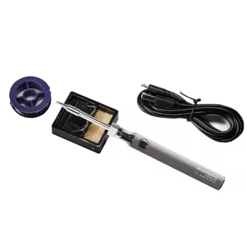 Mini USB Wireless Portable Soldering Iron Kit Rechargeable 8W USB-C Adjustable Temperature 300-450C Complete Set for DIY and Repairs