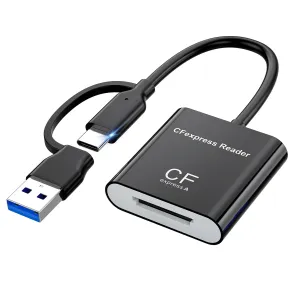 Rocketek CR396 CFexpress Card Reader USB 3.2 Gen2 10Gbps High Speed Supports Type A and B Card Readers for Phone Tablet Photography