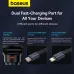 Baseus Enjoyment Pro 60W 1-Port USB Car Charger Built-in Retractable Type-C Cable Support QC3.0 2.0 PD3.0 2.0 SCP FCP PPS Fast Charging for iPhone 13 14 15 15 Pro for Samsung Galaxy S23 for Xiaomi 13pro for Oppo Reno9