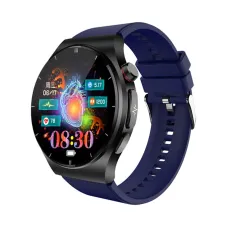 ET340 1.46 inch HD Screen Uric Acid Blood Lipids ECG Heart Rate Blood Pressure SpO2 Blood Glucose Monitor Sleep Monitoring SOS Function bluetooth Call Multi-sport Modes Music Playback IP67 Waterproof Smart Watch