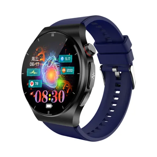 ET340 1.46 inch HD Screen Uric Acid Blood Lipids ECG Heart Rate Blood Pressure SpO2 Blood Glucose Monitor Sleep Monitoring SOS Function bluetooth Call Multi-sport Modes Music Playback IP67 Waterproof Smart Watch