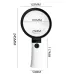 6X-10X Mini Pocket Magnifier Adjustable Handheld Reading Magnifier with Parent-Child Acrylic Lens Three-Mode Lighting Ideal for Outdoor Observation Reading Antique Appreciation and Circuitry Repair