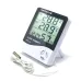 HTC-1 HTC-2 LCD Electronic Digital Temperature Humidity Meter Home Thermometer Hygrometer Indoor Outdoor Weather Station Clock