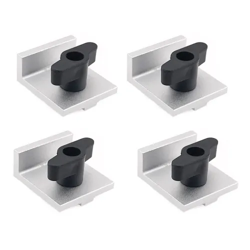 4Pcs T Track Stop Block for T-Track Low-Profile Design Precision CNC Router Table Clamp For Woodworking Sanding and Routing