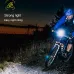 Cansses 3 in 1 Solar Bike Headlight XPLamp Beads 1200mAh Battery Waterproof 3 Light Modes with 120db Horn for Night Cycling
