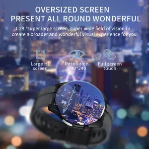 H5 1.28-inch HD Screen ECG Non-invasive Blood Glucose Measurement bluetooth Call Heart Rate Blood Pressure SpO2 Monitor Sleep Monitoring HRV Function Breathing Exercise Female Cycle Multi-sport Modes IP68 Waterproof Smart Watch