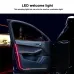 Set Of 2 1.5M Car LED Door Flowing Strip Lamp Car Door Streamer Warning Light Door Side Light Bar Red & White