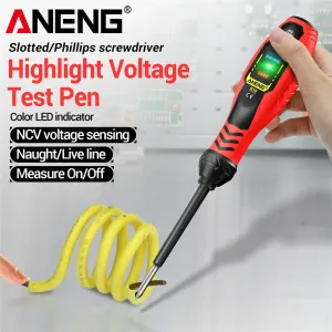 ANENG B18 Voltage Tester Pen Non Contact AC 450V LED Indicator Screwdriver Function Insulated Handle Live Neutral Line Detection