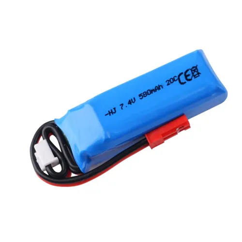 7.4V 580mAh 20C 2S LiPo Battery JST Plug  for Mini-Q Mosquito Car WLtoys K989 K969 1/28 Remote Control Car