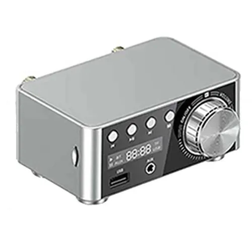 bluetooth Digital Power Amplifier D-Class Mini Amplifier HiFi Sound MP3 Player Lossless Player Mini Audio Hifi Bluetooth 5.0 Power Class D Amplifier Tpa3116 Digital Amp 50Wx2 Home Audio Car Marine USB/AUX IN
