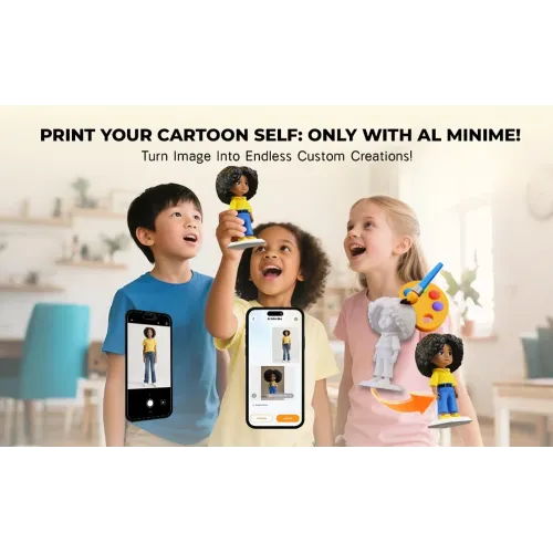 [EU/US Direct]AOSEED X-MAKER JOY AI Kids' V4.0 3D Printer 300mm/s Print Speed 120120120mm Build Volume Support Wi-Fi App Control