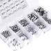 200pcs 304 Stainless Steel Set Screw M3 M4 M5 M6 M8 Allen Head Socket Hex Grub Screw Set Cup Point Assortment Kit Metric