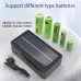 IPRee 18650 Solar Battery Charger Dual Slot USB LCFor 5V 1200mA 14500 16340 26650 Rechargeable Batteries Intelligent Fast Charging