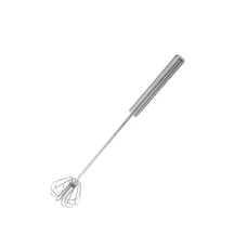 Stainless Steel Semi-Automatic Egg Beater Press Rotating Egg Beater Stir Bar Household Cream Egg Mixer Baking Gadget