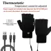 1 Pair USB Electric Heated Gloves Adjustable Temperature Half Finger Warmer Electric Thermal Winter Warm Gloves for Cycling Skiing