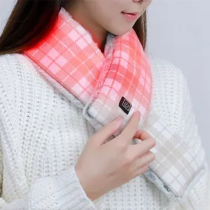 TENGOO Electric Heating Scarf USB Powered Fast Heating Adjustable Temperature Washable Soft Fabric Warm Neck Wrap Comfortable Winter Warmer Thermal Scarf
