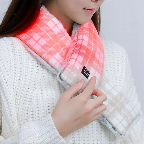 TENGOO Electric Heating Scarf USB Powered Fast Heating Adjustable Temperature Washable Soft Fabric Warm Neck Wrap Comfortable Winter Warmer Thermal Scarf