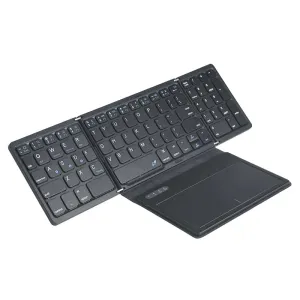 B055 Foladable Bluetooth Keyboard with Touchpad Pocket Folding Keyboard for Laptop Phone Tablet Wireless Rechargeable Keyboard