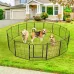 PawGiant Heavy Duty Metal Dog Exercise Playpen Fence for Indoor Outdoor 16 Panels 32 Inch Height
