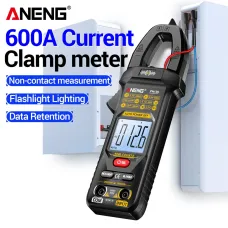 ANENG PN135 Clamp Meter Digital Multimeter 4000 Counts 600A 600V AC DC Voltage Current Tester Non Contact NCV Flashlight Backlight Auto Shut Off Data Hold Function 4000 Counts