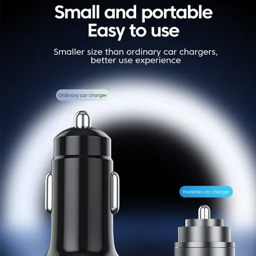 Olaf 100W 2-Port USB PD Car Charger Adapter USB-A+Type-C Fast Charging for iPhone 12 13 14 14 Pro for Huawei Mate50 for Samsung Galaxy S23 for Redmi K60 for Oppo Reno9