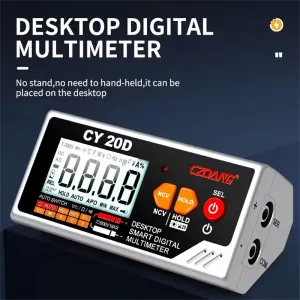 CZDANG High-Precision Digital Multimeter USB Rechargeable Large LCD Display Accurate Measurements Ideal for Electrical Troubleshooting and Maintenance